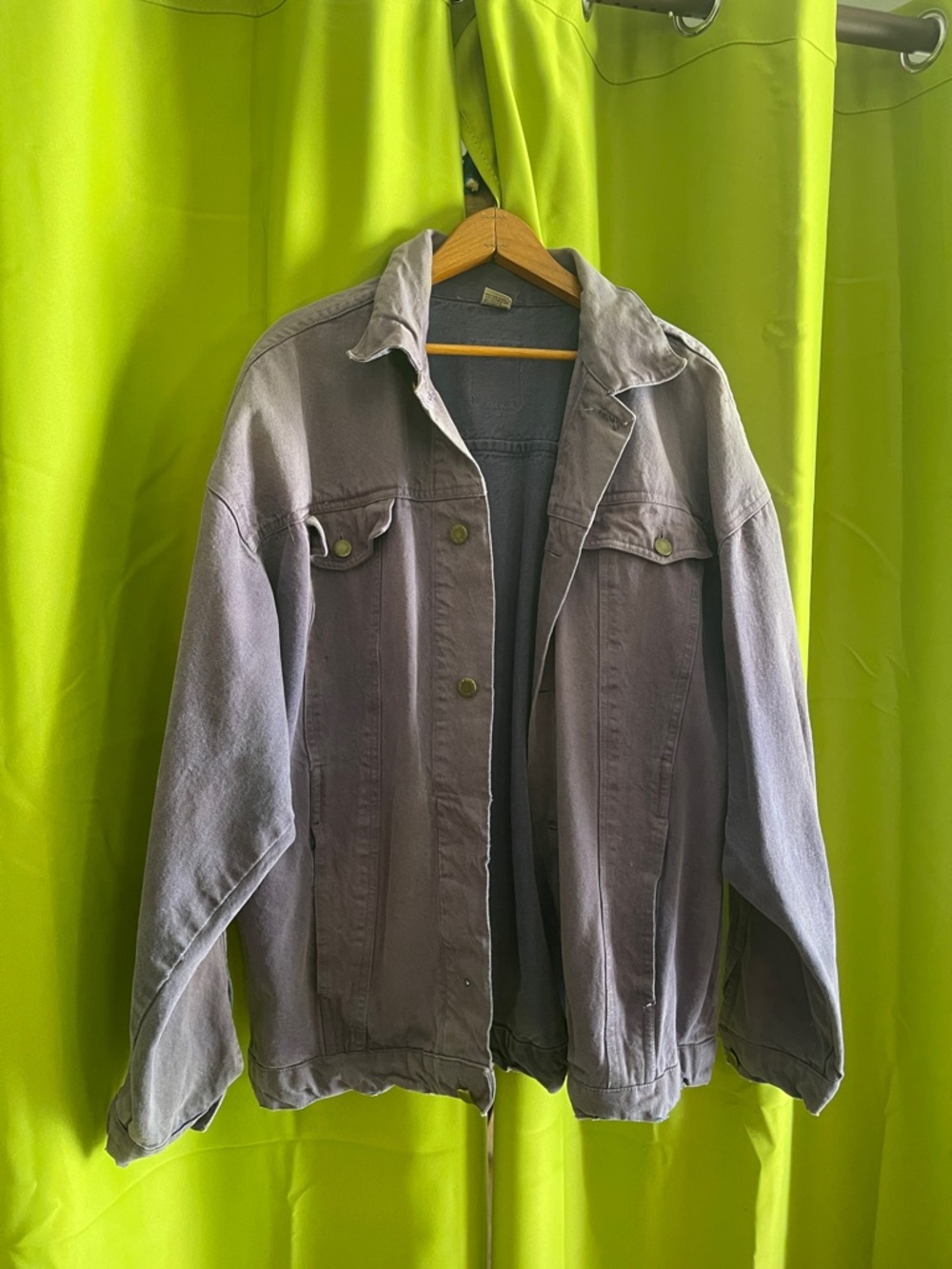 Women's Oversized Purple Jean Jacket